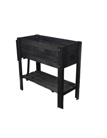 Drewniany ziołownik z półką Z12 / 80x37 cm / Czarny - product 2