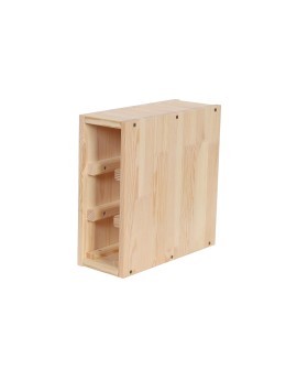 Modułowy Słupek na Wino RW61 (Na 3 Butelki) – Naturalne Drewno - product 2