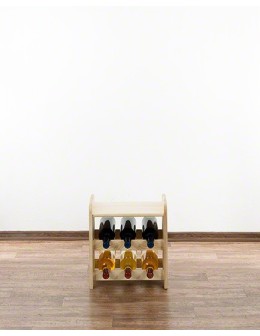 Drewniany regał na wino z półką - RW31 /na 6 butelek/ Naturalny - product 2