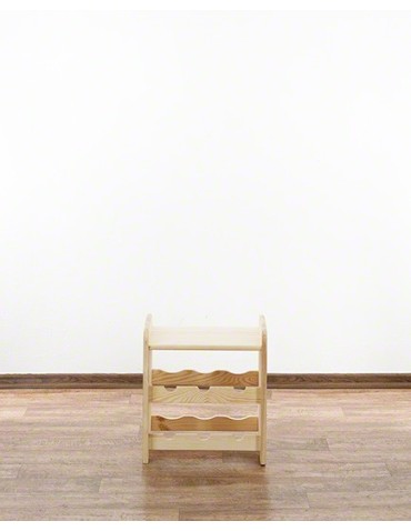 Regały - Drewniany regał na wino z półką - RW31 /na 6 butelek/ Naturalny - product 3