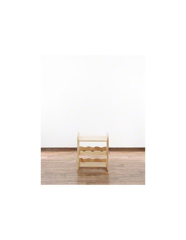 Regały - Drewniany regał na wino z półką - RW31 /na 6 butelek/ Naturalny - product b2b.wamar.biz 3