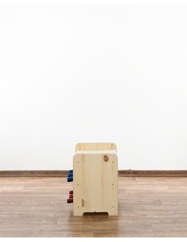 Regały - Drewniany regał na wino z półką - RW31 /na 6 butelek/ Naturalny - product 6