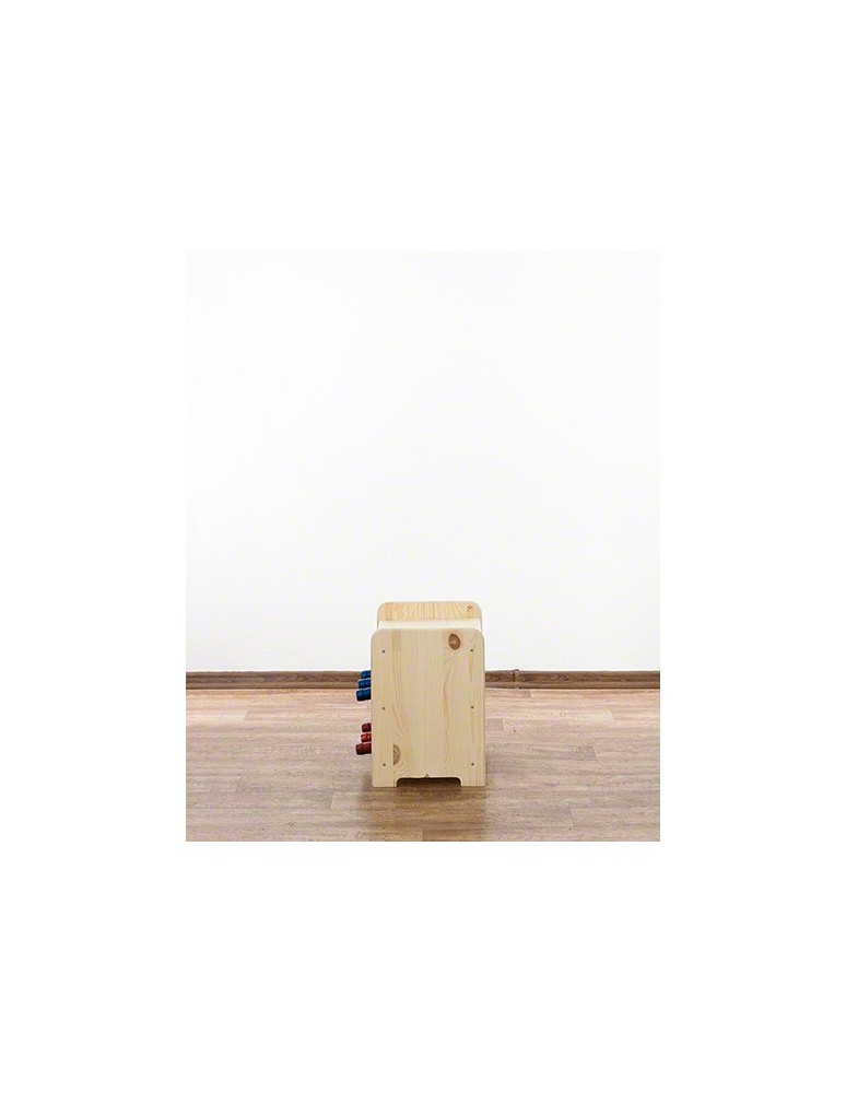 Regały - Drewniany regał na wino z półką - RW31 /na 6 butelek/ Naturalny - product b2b.wamar.biz 6