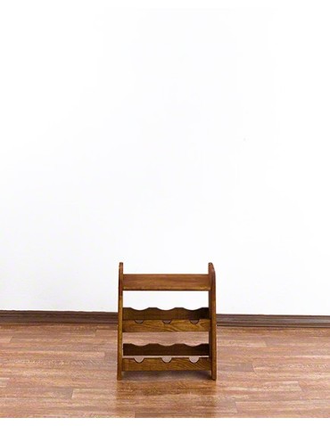 Regały - Drewniany regał na wino z półką - RW31 /na 6 butelek/ Brązowy - product 3