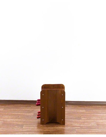 Regały - Drewniany regał na wino z półką - RW31 /na 6 butelek/ Brązowy - product 6