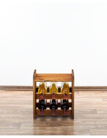 Drewniany regał na wino z półką - RW31 /na 6 butelek/ Olcha - product 2