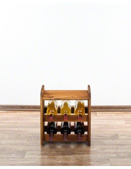 Drewniany regał na wino z półką - RW31 /na 6 butelek/ Olcha - product 2