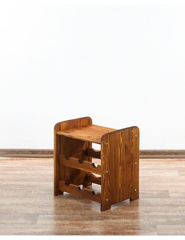 Regały - Drewniany regał na wino z półką - RW31 /na 6 butelek/ Olcha - product 4