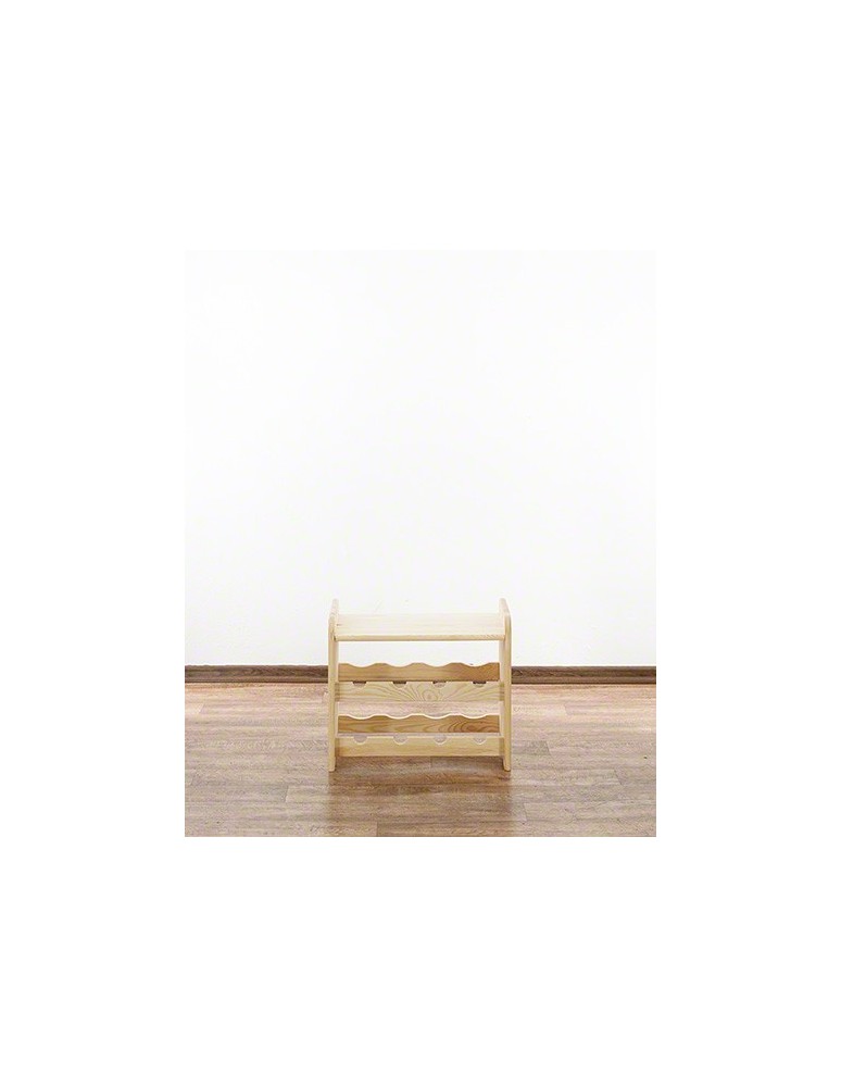 Regały - Drewniany regał na wino z półką - RW31 /na 8 butelek/ Naturalny - product b2b.wamar.biz 3