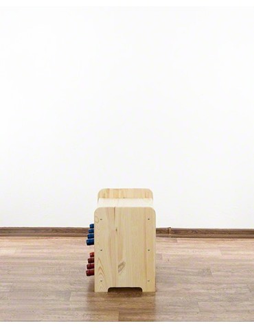 Regały - Drewniany regał na wino z półką - RW31 /na 8 butelek/ Naturalny - product 6