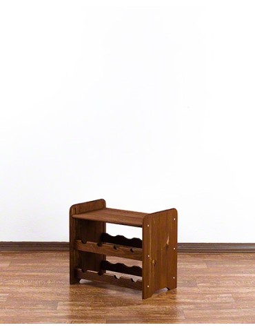 Regały - Drewniany regał na wino z półką - RW31 /na 8 butelek/ Brązowy - produkt 4