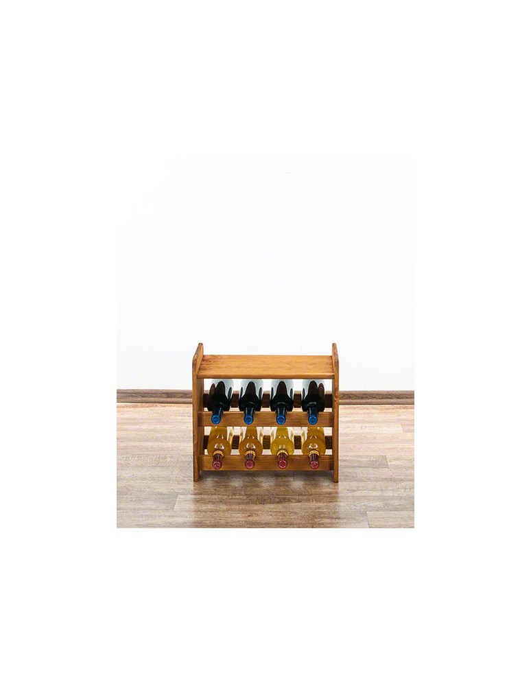 Regały - Drewniany regał na wino z półką - RW31 /na 8 butelek/ Olcha - product b2b.wamar.biz 2