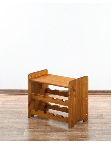 Regały - Drewniany regał na wino z półką - RW31 /na 8 butelek/ Olcha - product 4