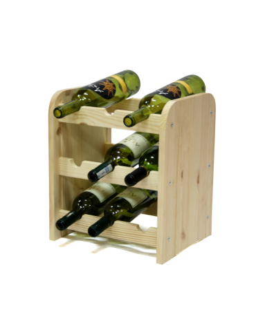 Drewniany regał na wino - RW31 /na 9 butelek/ Naturalny
