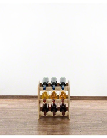Drewniany regał na wino - RW31 /na 9 butelek/ Naturalny - product 2