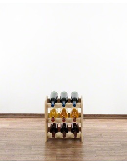 Drewniany regał na wino - RW31 /na 9 butelek/ Naturalny - product 2