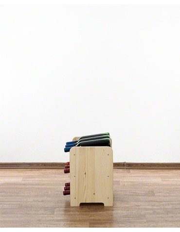 Regały - Drewniany regał na wino - RW31 /na 9 butelek/ Naturalny - product 6