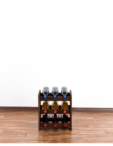 Drewniany regał na wino - RW31 /na 9 butelek/ Brązowy - product 2