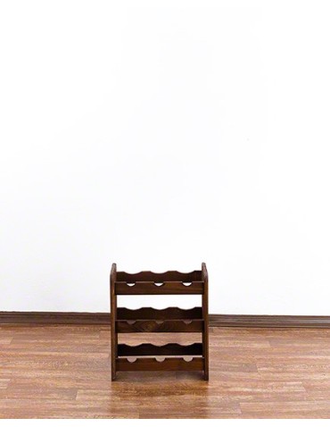 Regały - Drewniany regał na wino - RW31 /na 9 butelek/ Brązowy - produkt 3