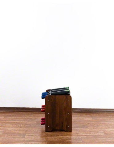 Regały - Drewniany regał na wino - RW31 /na 9 butelek/ Brązowy - produkt 6