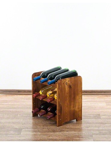 Regały - Drewniany regał na wino - RW31 /na 9 butelek/  Olcha - product 7