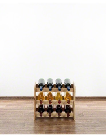 Drewniany regał na wino - RW31 /na 12 butelek/ Naturalny - product 2