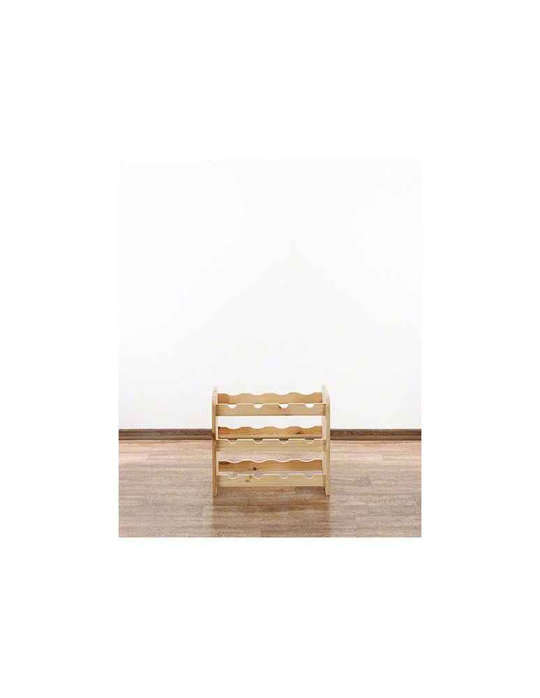 Regały - Drewniany regał na wino - RW31 /na 12 butelek/ Naturalny - product b2b.wamar.biz 3