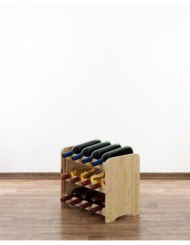 Regały - Drewniany regał na wino - RW31 /na 12 butelek/ Naturalny - product 7