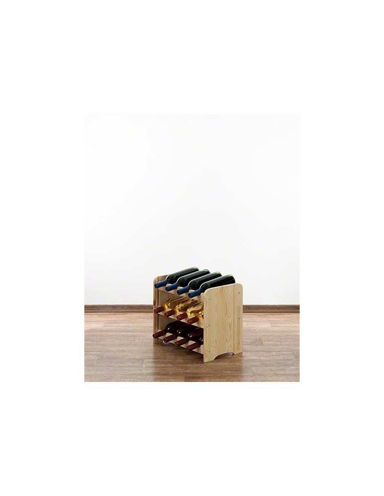 Regały - Drewniany regał na wino - RW31 /na 12 butelek/ Naturalny - product b2b.wamar.biz 7