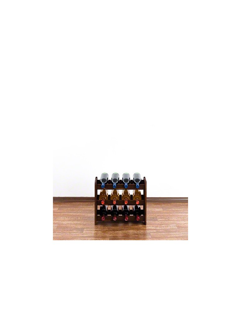 Regały - Drewniany regał na wino - RW31 /na 12 butelek/ Brązowy - product b2b.wamar.biz 2