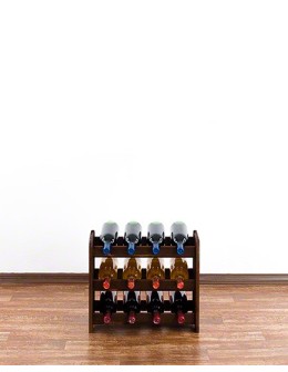 Drewniany regał na wino - RW31 /na 12 butelek/ Brązowy - product 2