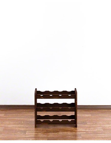 Regały - Drewniany regał na wino - RW31 /na 12 butelek/ Brązowy - product 3