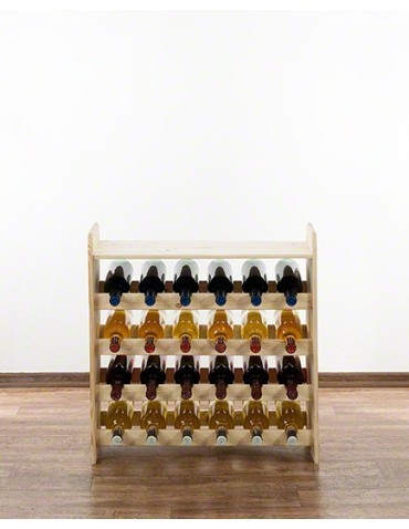 Drewniany regał na wino z półką - RW31 /na 24 butelki/ Naturalny - product 2