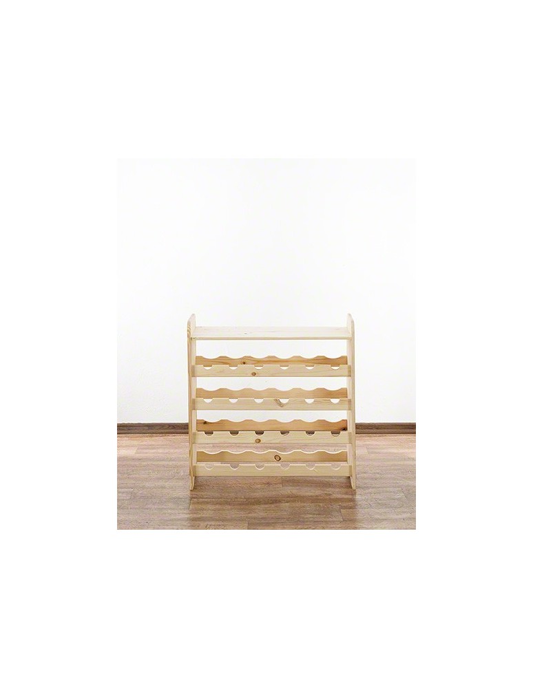 Regały - Drewniany regał na wino z półką - RW31 /na 24 butelki/ Naturalny - produkt b2b.wamar.biz 3