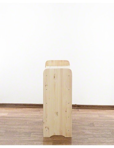 Regały - Drewniany regał na wino z półką - RW31 /na 24 butelki/ Naturalny - produkt 5