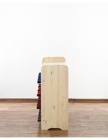 Regały - Drewniany regał na wino z półką - RW31 /na 24 butelki/ Naturalny - produkt 6