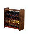 Drewniany regał na wino z półką - RW31 /na 24 butelki/ Brązowy