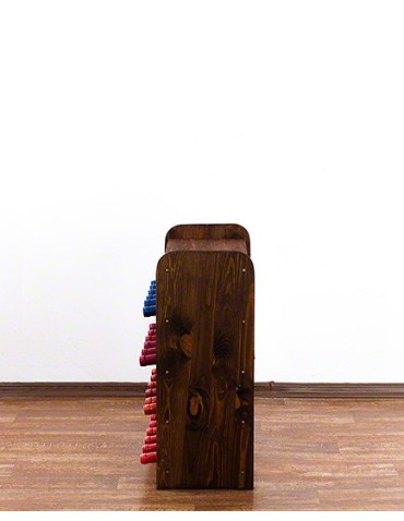 Regały - Drewniany regał na wino z półką - RW31 /na 24 butelki/ Brązowy - produkt 6