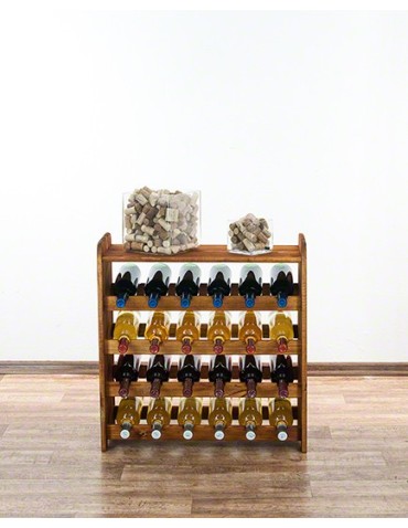 Drewniany regał na wino z półką - RW31 /na 24 butelki/ Olcha - product 2
