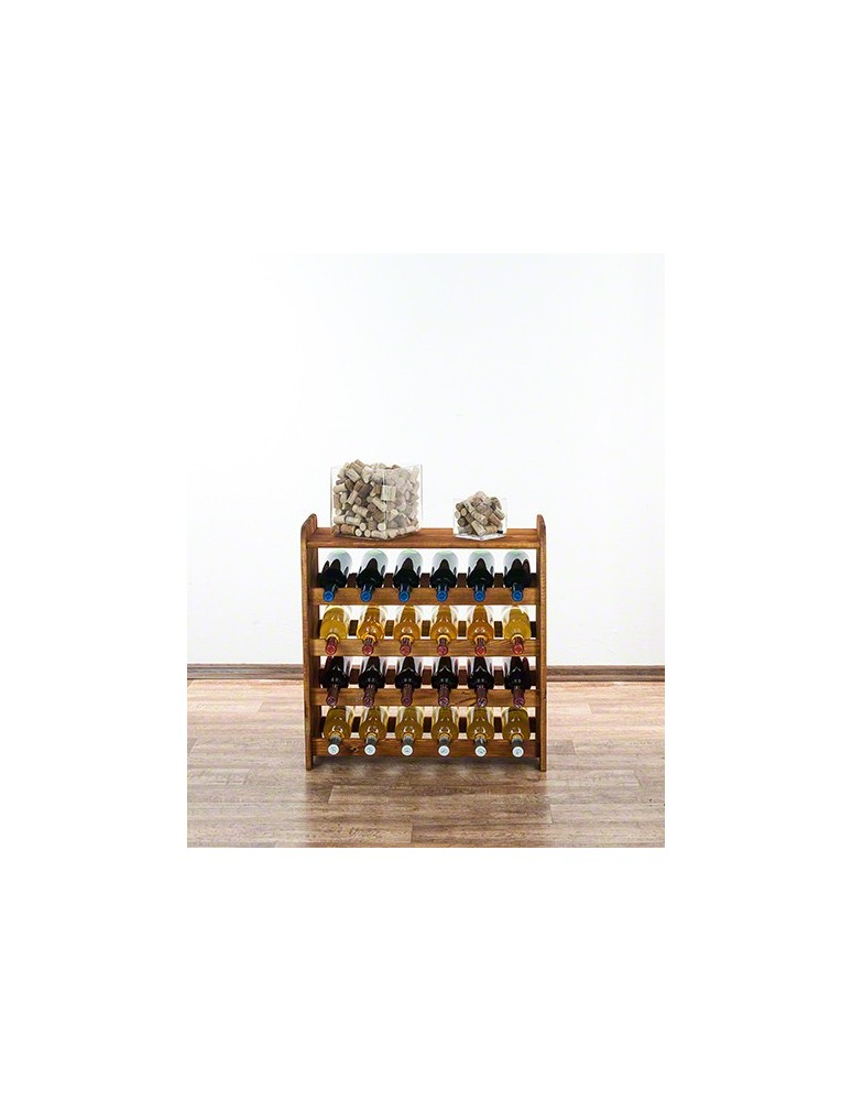 Regały - Drewniany regał na wino z półką - RW31 /na 24 butelki/ Olcha - product b2b.wamar.biz 2
