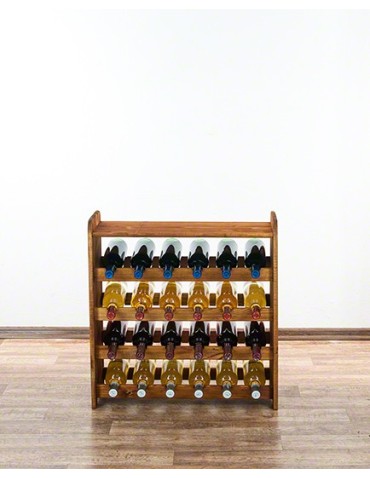 Regały - Drewniany regał na wino z półką - RW31 /na 24 butelki/ Olcha - product 3