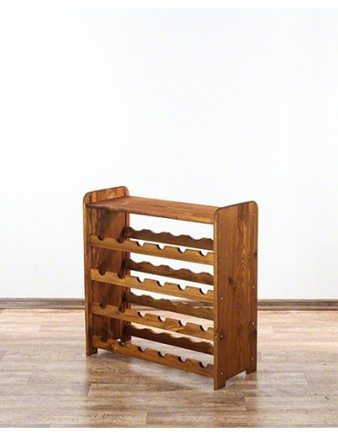 Regały - Drewniany regał na wino z półką - RW31 /na 24 butelki/ Olcha - product 5