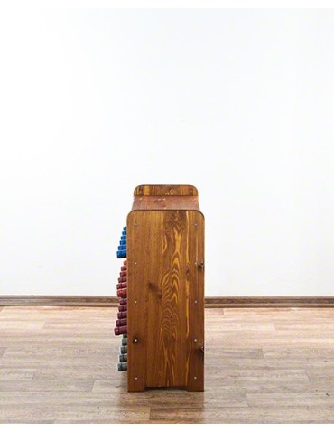 Regały - Drewniany regał na wino z półką - RW31 /na 24 butelki/ Olcha - product 7