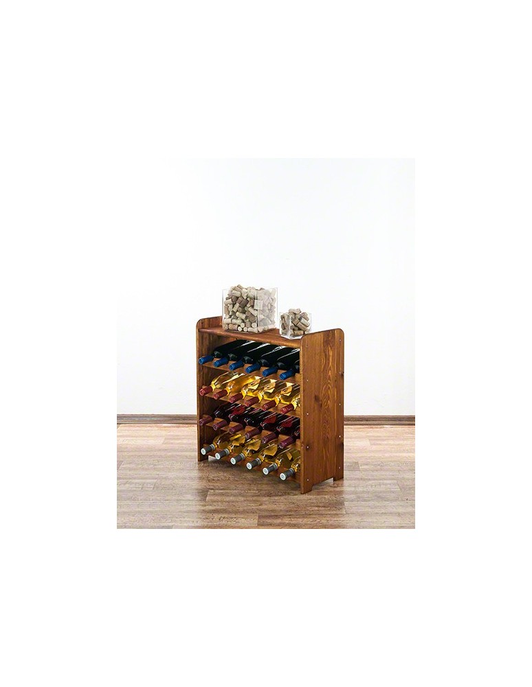 Regały - Drewniany regał na wino z półką - RW31 /na 24 butelki/ Olcha - product b2b.wamar.biz 9