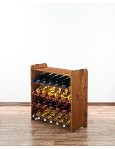Regały - Drewniany regał na wino z półką - RW31 /na 24 butelki/ Olcha - product 10
