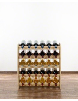Drewniany regał na wino - RW31 /na 30 butelek/ Naturalny - product 2