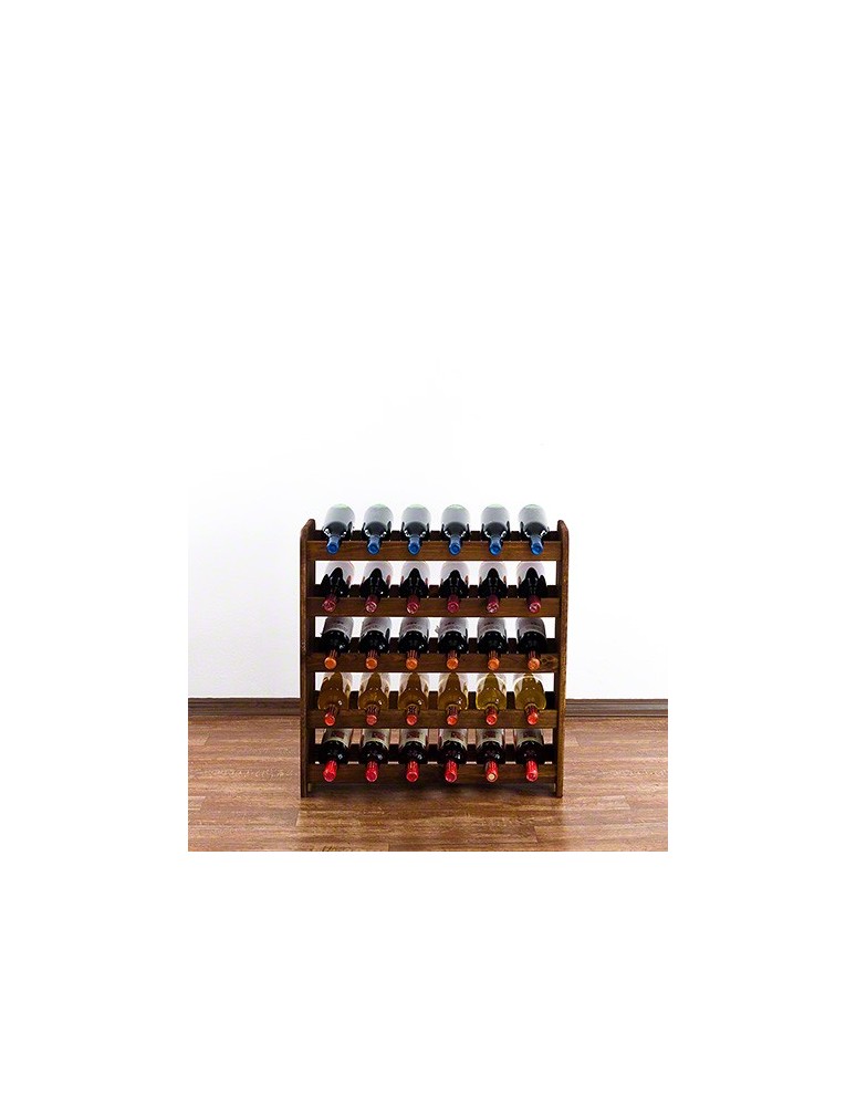 Regały - Drewniany regał na wino - RW31 /na 30 butelek/ Brązowy - product b2b.wamar.biz 2