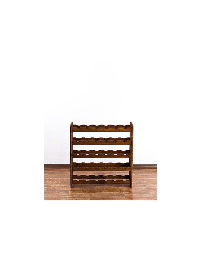 Regały - Drewniany regał na wino - RW31 /na 30 butelek/ Brązowy - product b2b.wamar.biz 3