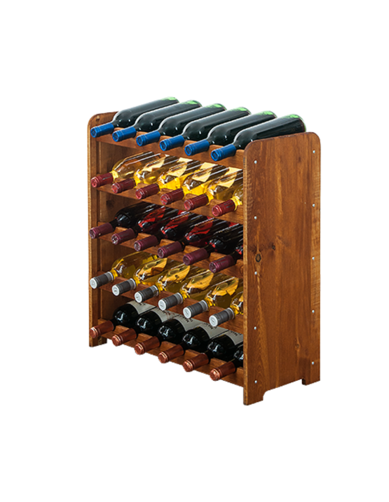 Regały - Drewniany regał na wino - RW31 /na 30 butelek/Olcha - product b2b.wamar.biz 1
