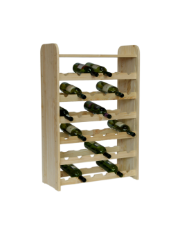 Drewniany regał na wino z półką - RW31 /na 36 butelek/ Naturalny